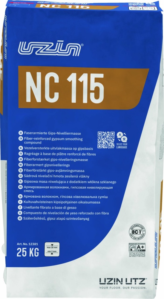 Uzin NC 115 Faserarmierte Gips-Spachtelmasse | 25kg Sack