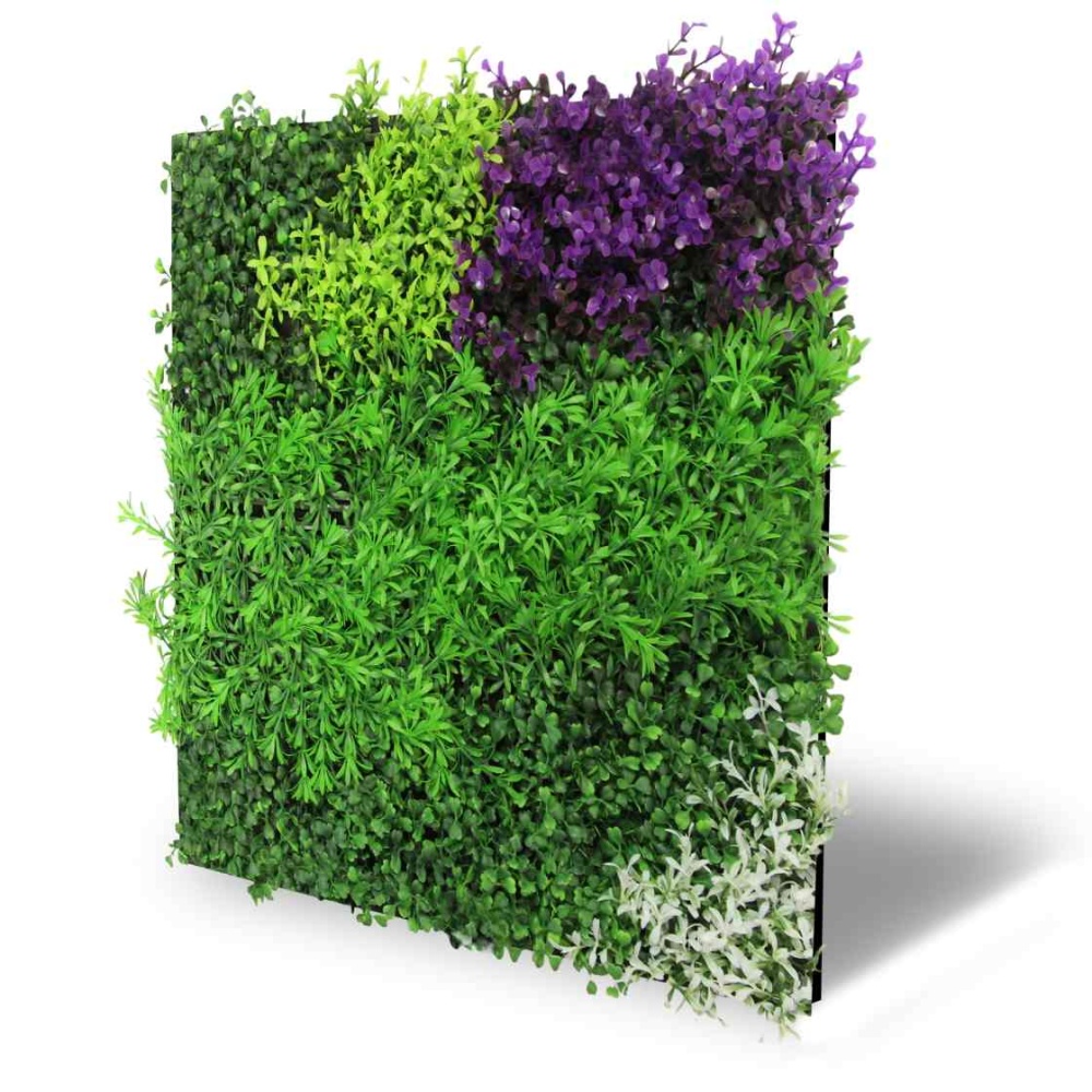 Skando Wall - Flora violett-grün | Kunstpflanzen-Wandpa