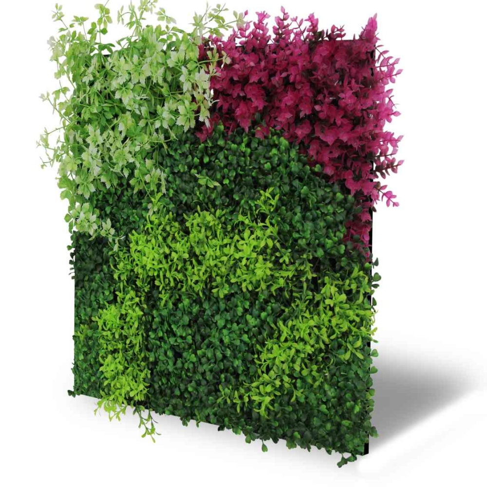 Skando Wall - Flora pink-grün | Kunstpflanzen-Wandpanee