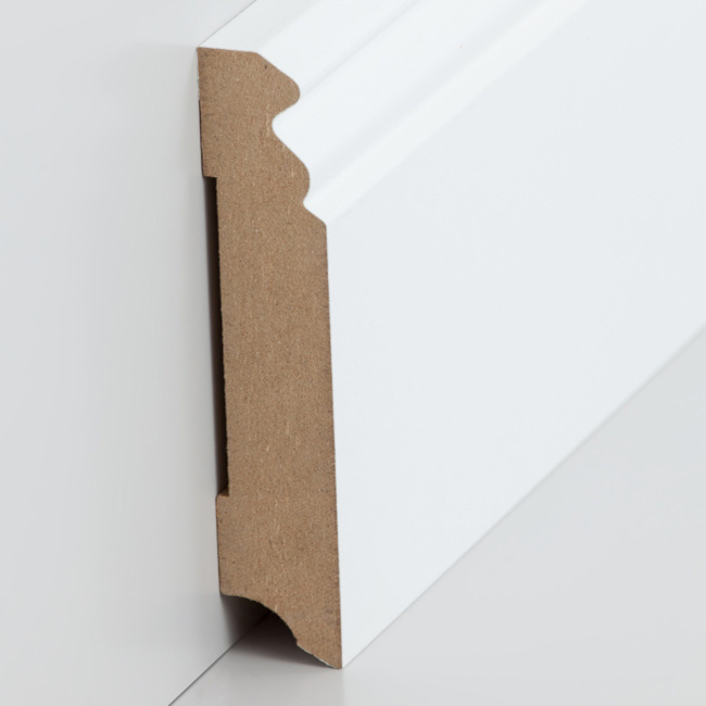 MDF Sockelleiste HH-Profil | Berliner Leiste | 96mm hoch | w